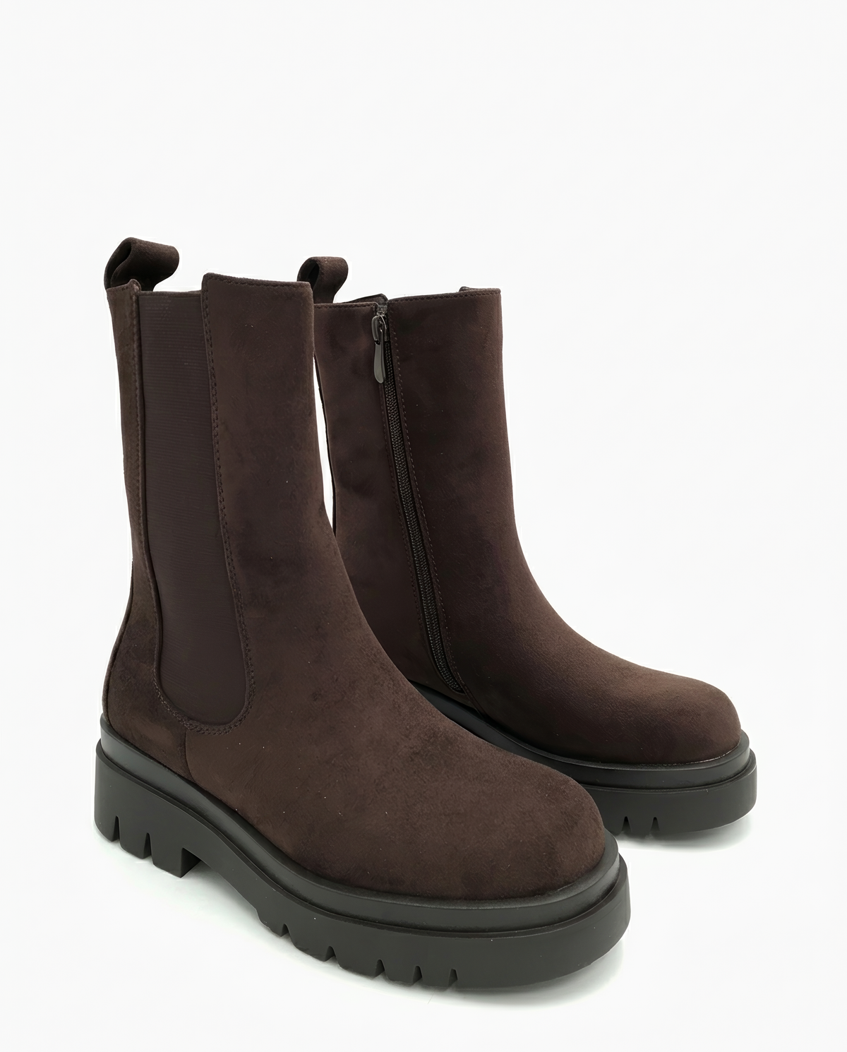 Chelsea Boots Marron Effet Daim