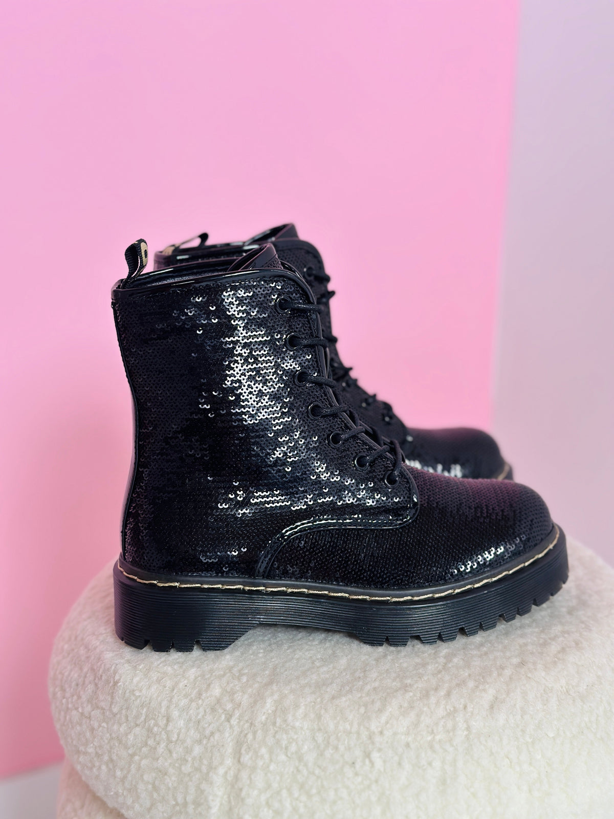 Nikky | Bottines Noires à Sequins