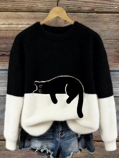 PCP | Pull Oversize Élégant avec Chat Armelle