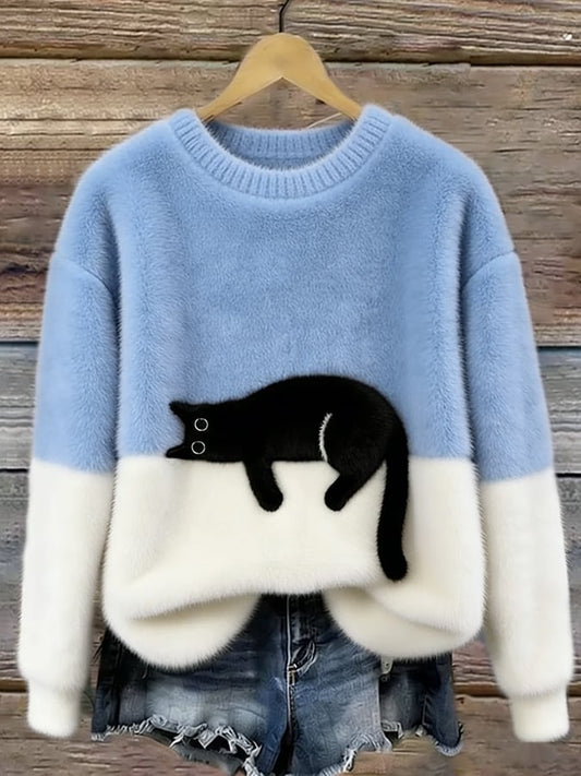 PCP | Pull Oversize Élégant avec Chat Armelle
