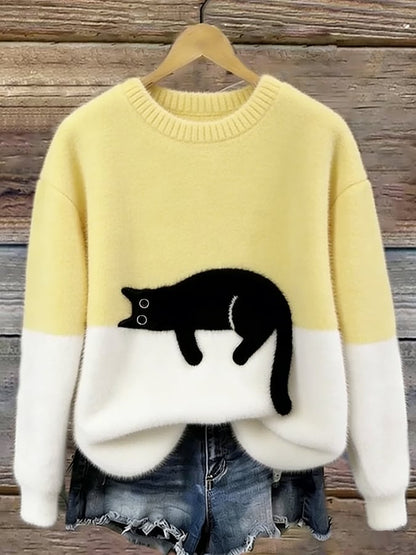 PCP | Pull Oversize Élégant avec Chat Armelle