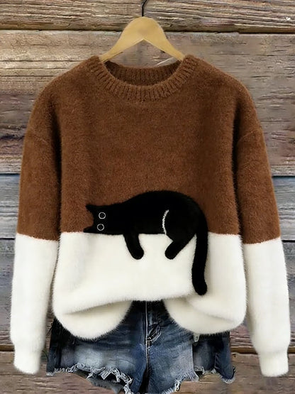 PCP | Pull Oversize Élégant avec Chat Armelle