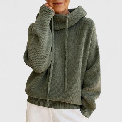 Marie | Pull Douillet avec Col Haut et Capuche