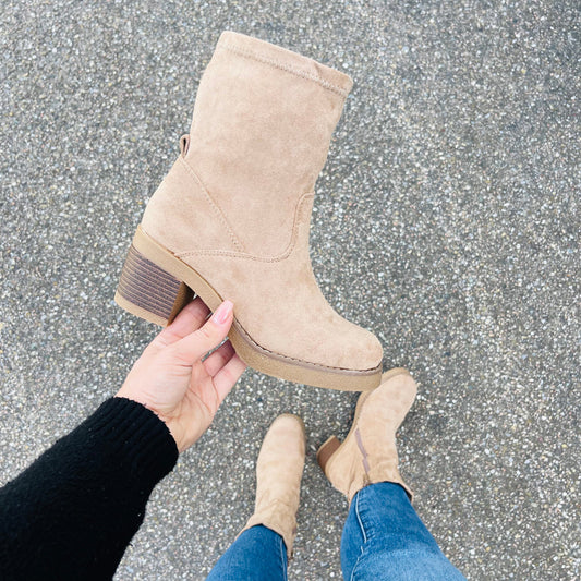 Bottines Mi-Hautes Kaki