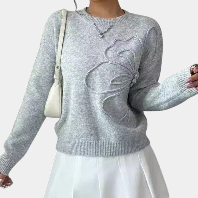 Alma | Pull à Fleurs Tricoté