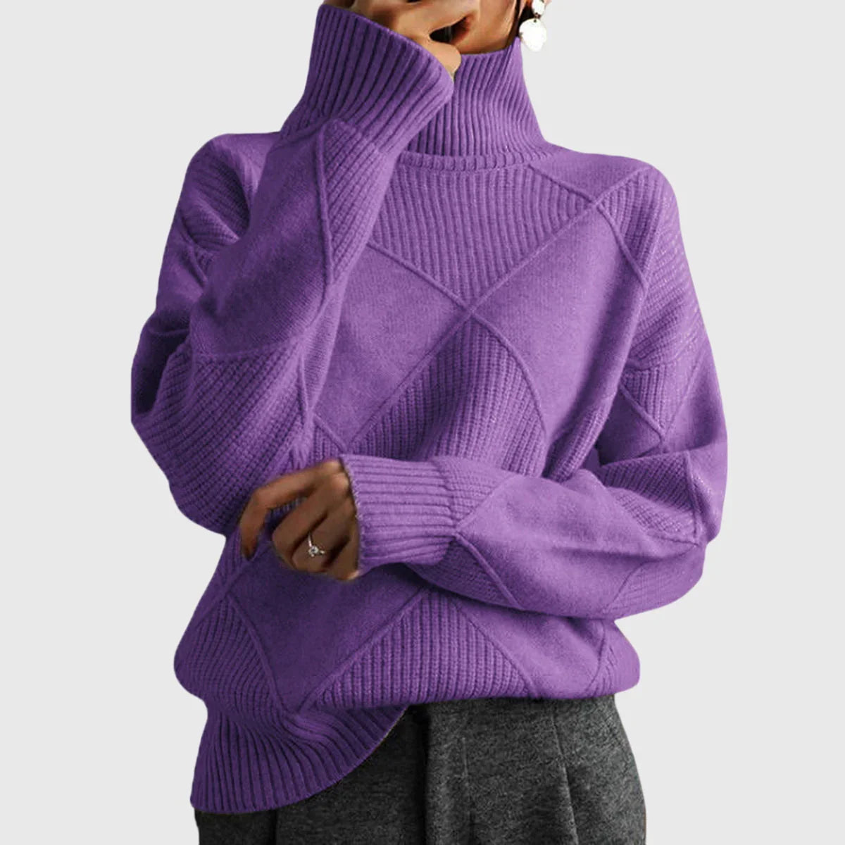 Lauren | Pull luxe à col haut