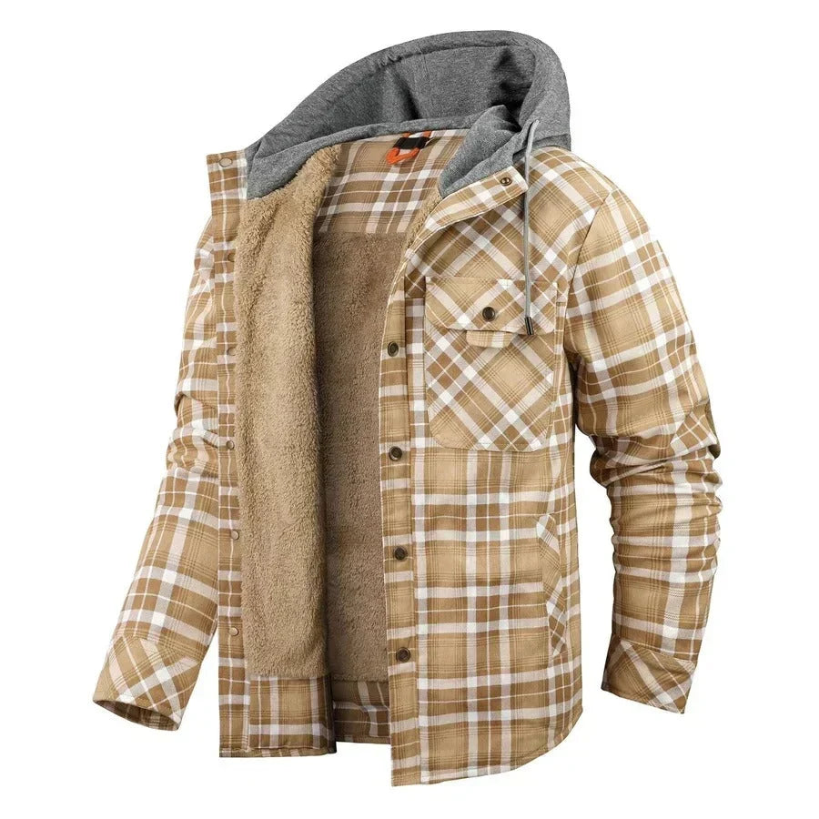 Fabrizio | Veste Légère à Carreaux à Capuche