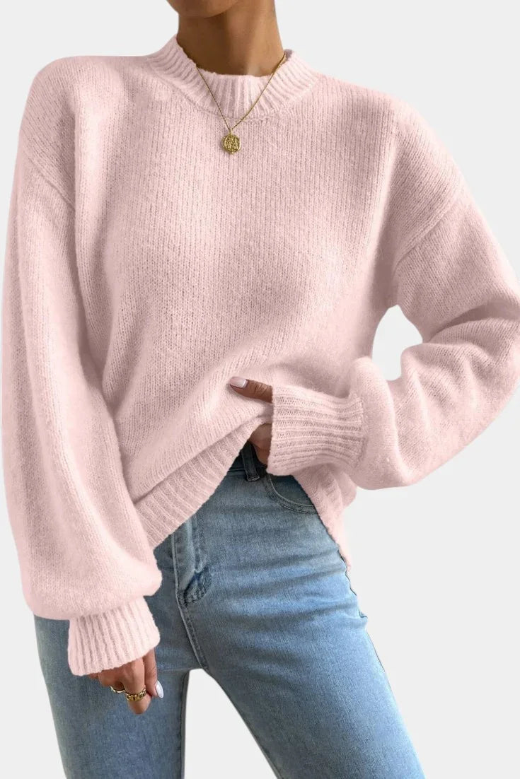 Mae | Pull à Col Rond et Manches Bouffantes